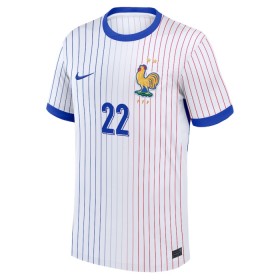Virallinen pelipaita Ranska T. Hernandez 22 Vieras Euro 2024 Lyhythihainen - Miesten
